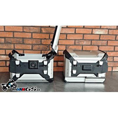 Originální hliníkové boční kufry pro BMW R1300GS Adventure 2024+, stříbrné