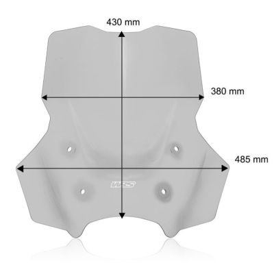 Plexi WRS Caponord Plus 48cm for BMW R1300GS/A 2023+ (with ACC), slightly tinted