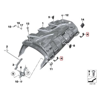 Plastové vymezovací vložky Vario kufrů pro BMW R1200GS 2008-2012