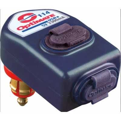 Quick charge adapter Optimate from 12V to 2x USB (A+C) for mini socket (3300 mA)