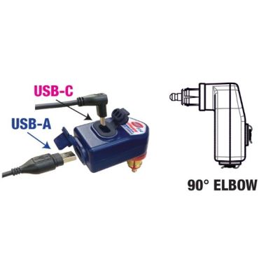 Quick charge adapter Optimate from 12V to 2x USB (A+C) for mini socket (3300 mA)
