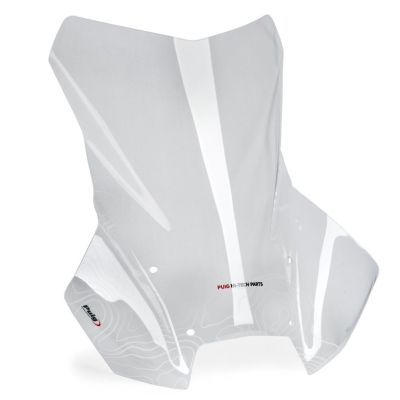 Vysoké cestovní plexi Puig 57cm pro BMW R1300GS/A 2023+ (s ACC), čiré s grafikou vrstevnic
