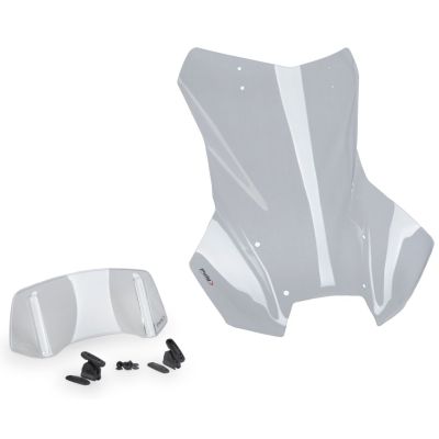 Vysoké cestovní plexi Puig 57cm s deflektorem pro BMW R1300GS/A 2023+ (s ACC), lehce kouřové