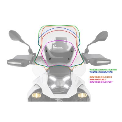 Plexi Wunderlich Marathon PRO 47cm pro BMW R1300GS/A 2023+ (s ACC), lehce kouřové