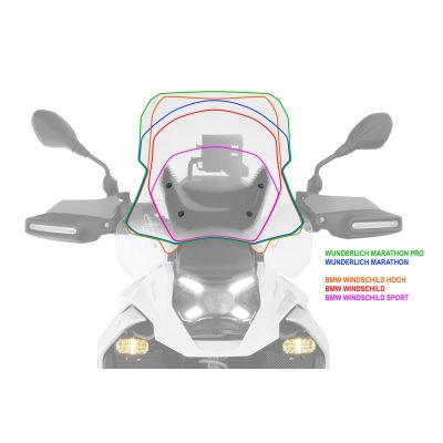Plexi Wunderlich Marathon PRO 47cm pro BMW R1300GS/A 2023+ (s ACC), čiré