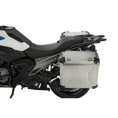 2x 45l ALU large side cases Wunderlich for BMW R1300GS Adventure 2024+, silver
