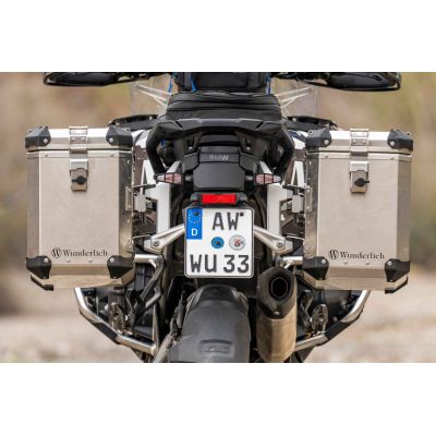 2x 45l ALU large side cases Wunderlich for BMW R1300GS Adventure 2024+, silver