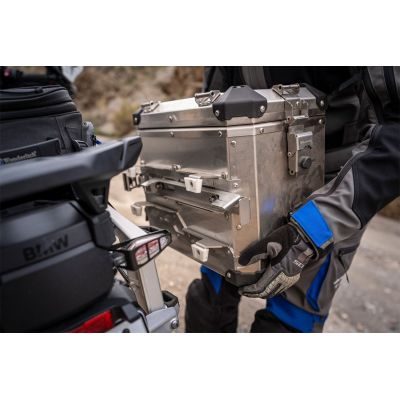2x 45l ALU large side cases Wunderlich for BMW R1300GS Adventure 2024+, silver
