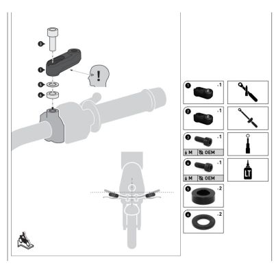 Mirror extensions for R1200GS/A 04-12, F800GS 08-17, F700GS 12-17, F650GS 08-12