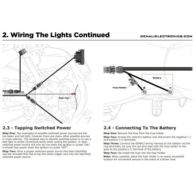 Premium wiring with switch for Denali lights