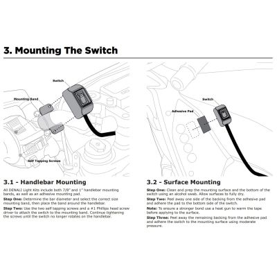 Premium wiring with switch for Denali lights