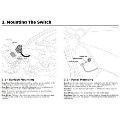 Standard wiring with switch for Denali lights