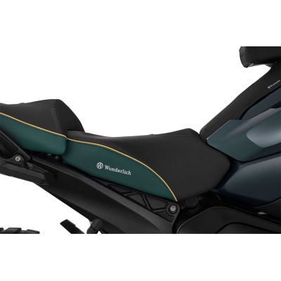 Zvýšené přední sedlo Wunderlich Aktivkomfort pro R1300GS 2023+, zelené Tramuntana