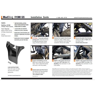Velký vnitřní zadní blatník Mudsling pro R1300GS 2023+