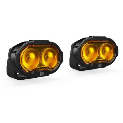 Denali DL2 Auxiliary LED Lights, Datadim Technology, orange glass
