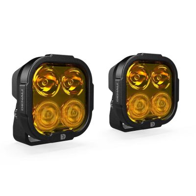 Denali DL4 auxiliary LED lights Datadim Technology, orange glass