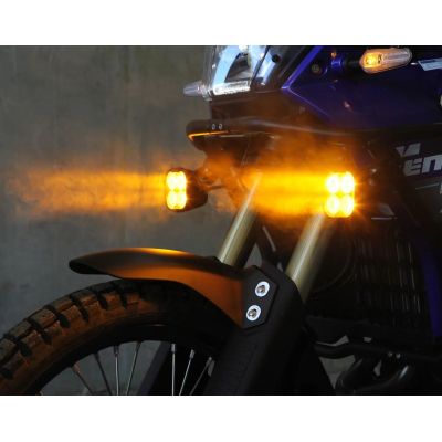 Denali DL4 auxiliary LED lights Datadim Technology, orange glass