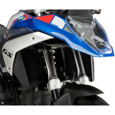 Universal protective coverings for front forks, black