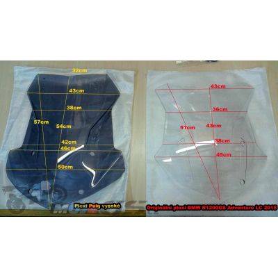 Plexi cestovní vysoké 51cm Puig pro BMW R1250GS/A, R1200GS/A LC 2013-2018, lehce kouřové