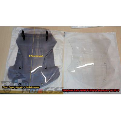 Plexi cestovní vysoké 51cm Puig pro BMW R1250GS/A, R1200GS/A LC 2013-2018, lehce kouřové