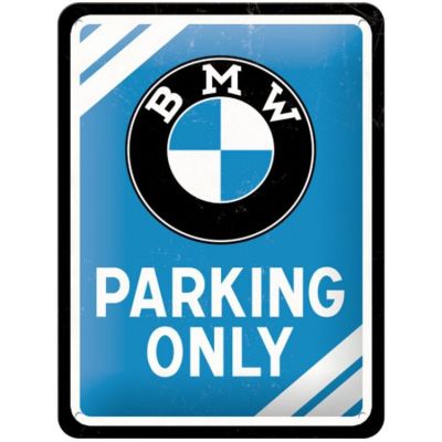 Plechová cedule BMW Parking only 15x20cm