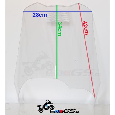 Plexi Puig 38cm pro F800GS, F650GS 2008-2012, lehce kouřové
