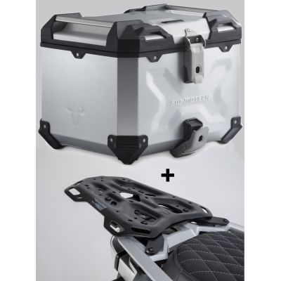 3x ALU kufry SW-Motech Trax Adventure + tašky + nosiče pro R1250GS, R1200GS LC 2013-2018, stříbrné