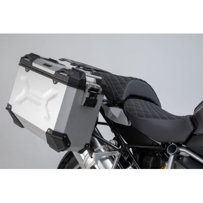 3x ALU kufry SW-Motech Trax Adventure + tašky + nosiče pro R1250GS, R1200GS LC 2013-2018, stříbrné