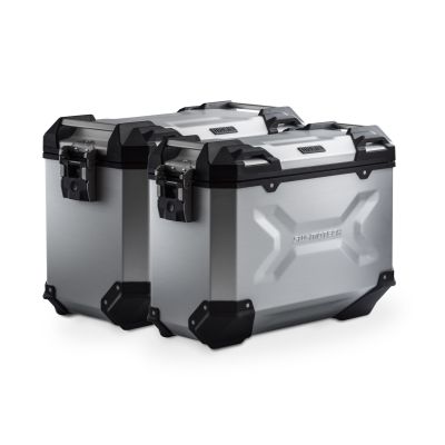 ALU boční kufry SW-Motech Trax Adventure + nosiče pro R1150GS/A, R1100GS, stříbrné