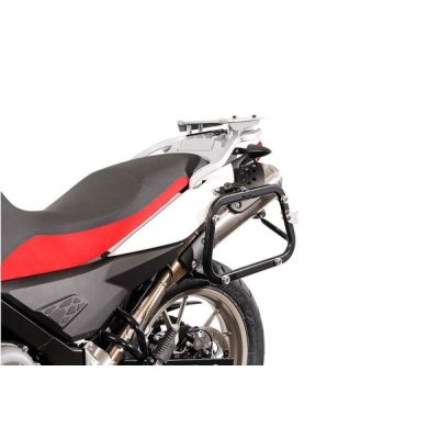 ALU velké boční kufry SW-Motech Trax Adventure + nosiče pro F650GS/Dakar, G650GS, stříbrné